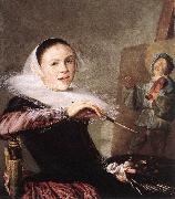 LEYSTER, Judith Self-Portrait gu68 oil on canvas